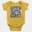 Straight Outta Triplicane Short Sleeve Baby Onesie in Yellow Color